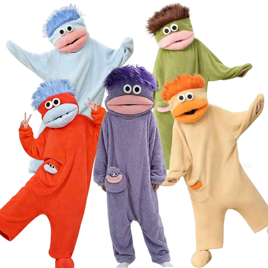 Msrlassn Adult Funny Monster Hoodie Blanket, Warm Soft Oversized Wearable Blanket for Men & Women