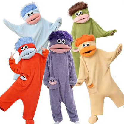 Msrlassn Adult Funny Monster Hoodie Blanket, Warm Soft Oversized Wearable Blanket for Men & Women
