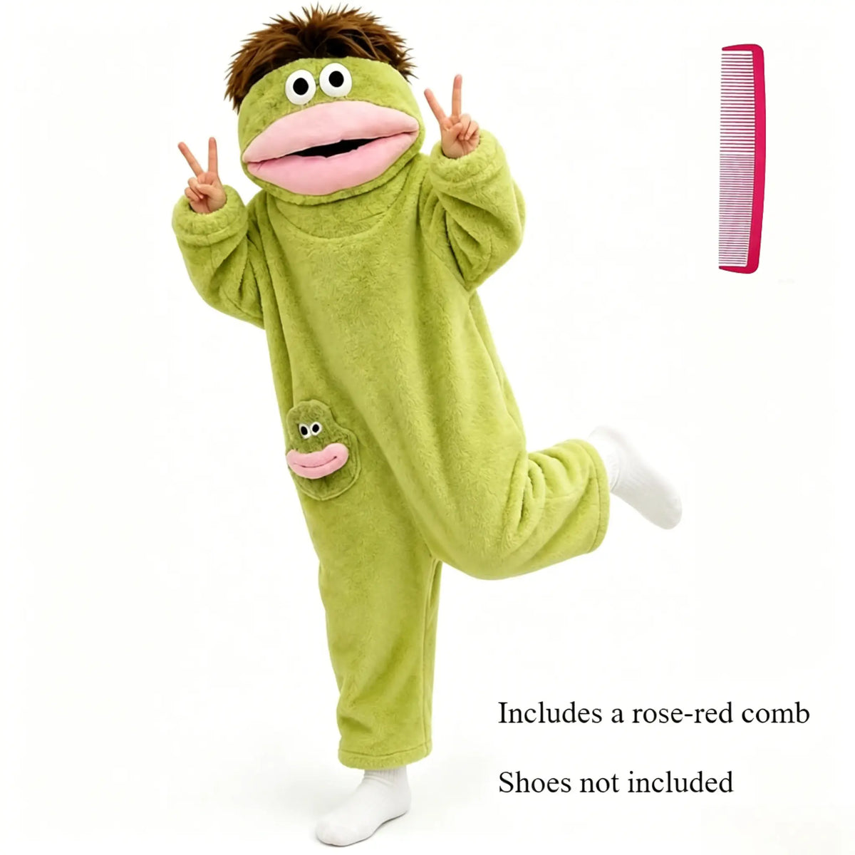 Msrlassn Adult Funny Monster Hoodie Blanket, Warm Soft Oversized Wearable Blanket for Men & Women