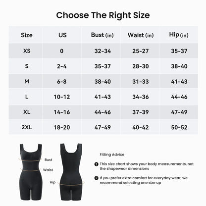 Women Easy Slide Closure Body Shaper High Compression Tummy Butt Lift Shapewear Bodysuit