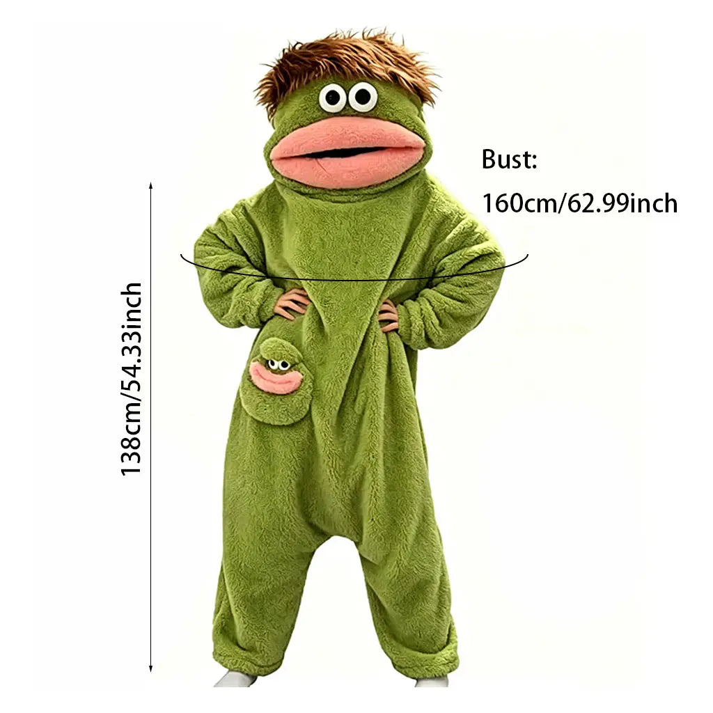 Msrlassn Adult Funny Monster Hoodie Blanket, Warm Soft Oversized Wearable Blanket for Men & Women
