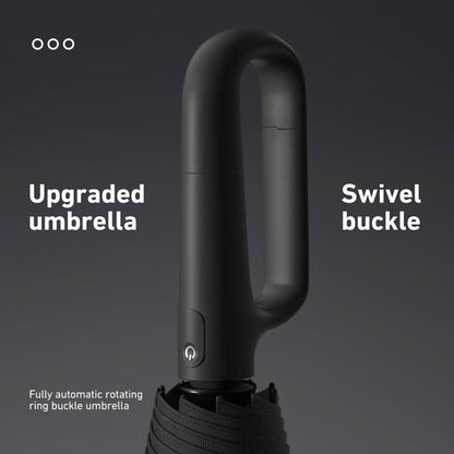 🔥Automatic Folding Umbrella – Windproof, Waterproof & Compact ☔ with Loop Buckle for Everyday Carry 🌬️💧