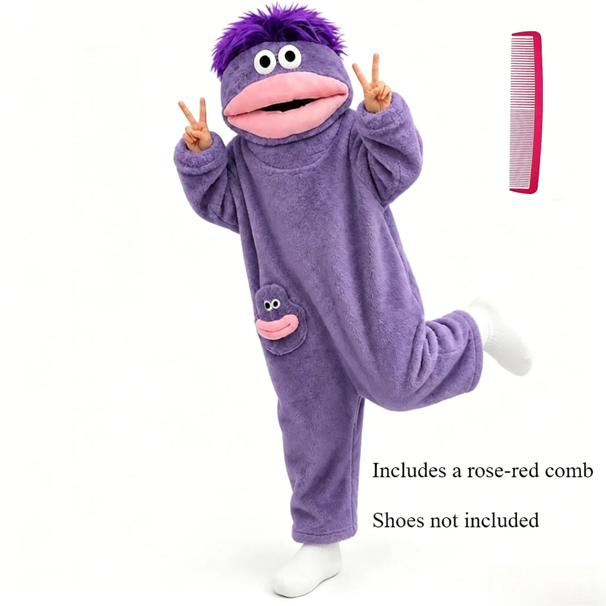 Msrlassn Adult Funny Monster Hoodie Blanket, Warm Soft Oversized Wearable Blanket for Men & Women